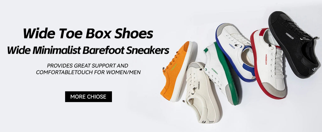 HOBIBEAR Zapatos descalzos para hombre y mujer |   Gota cero |   Zapatillas de deporte de lona informales con punta ancha, zapatos para caminar minimalistas