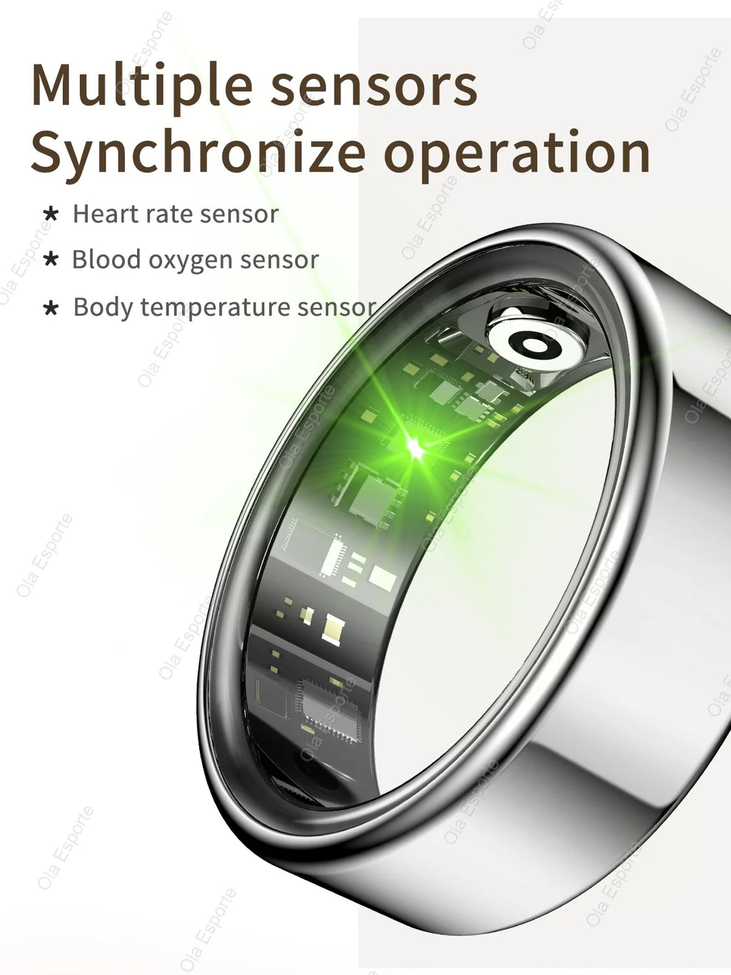 Anillo inteligente R09 para hombres y mujeres con estuche de carga, frecuencia cardíaca, oxígeno en sangre, monitor de temperatura de la piel, resistente al agua 5ATM para Android iOS