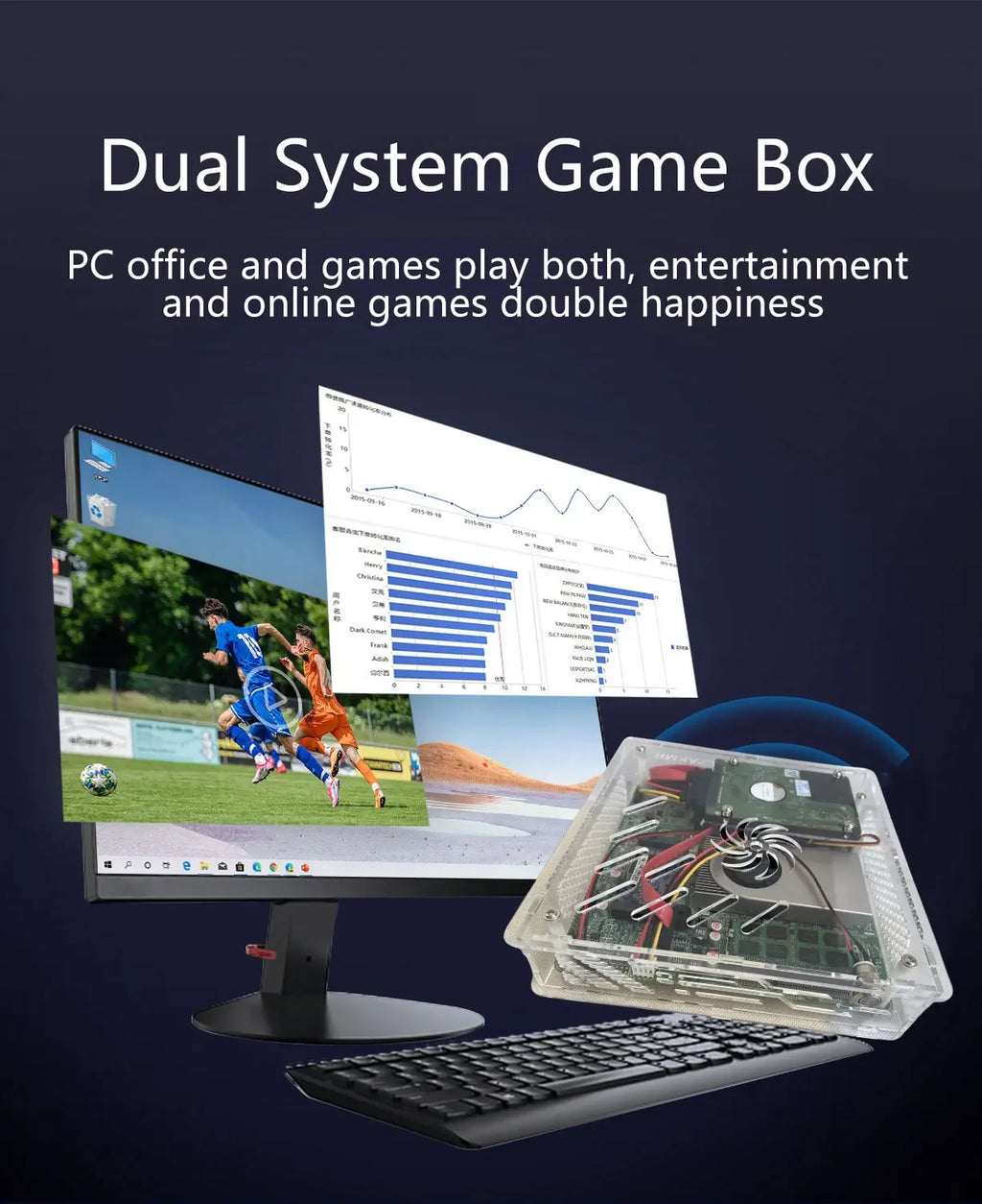 NUEVA Super Consola U7, Conecta y Juega en el Televisor, Disco Duro de 500 GB, Más de 70 000 Juegos Retro, Windows 11, 4 GB de RAM, 80 Emuladores para Wii, PS2, SS, DC, PSP, GAMECUBE