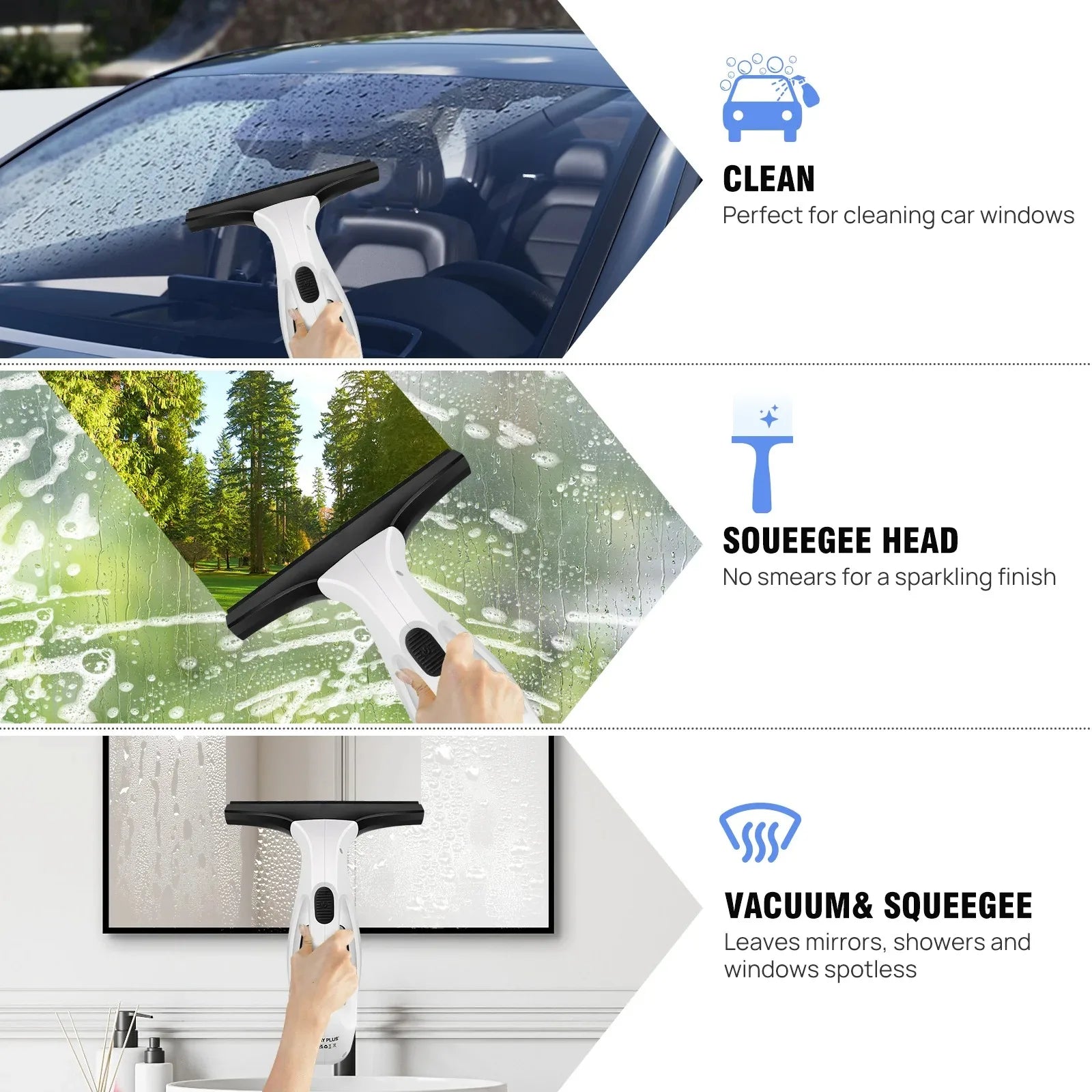 Limpiador de Ventanas Eléctrico Portátil Multifunción 2026, Nueva Versión Mejorada, Potente, Eficiente e Inalámbrico