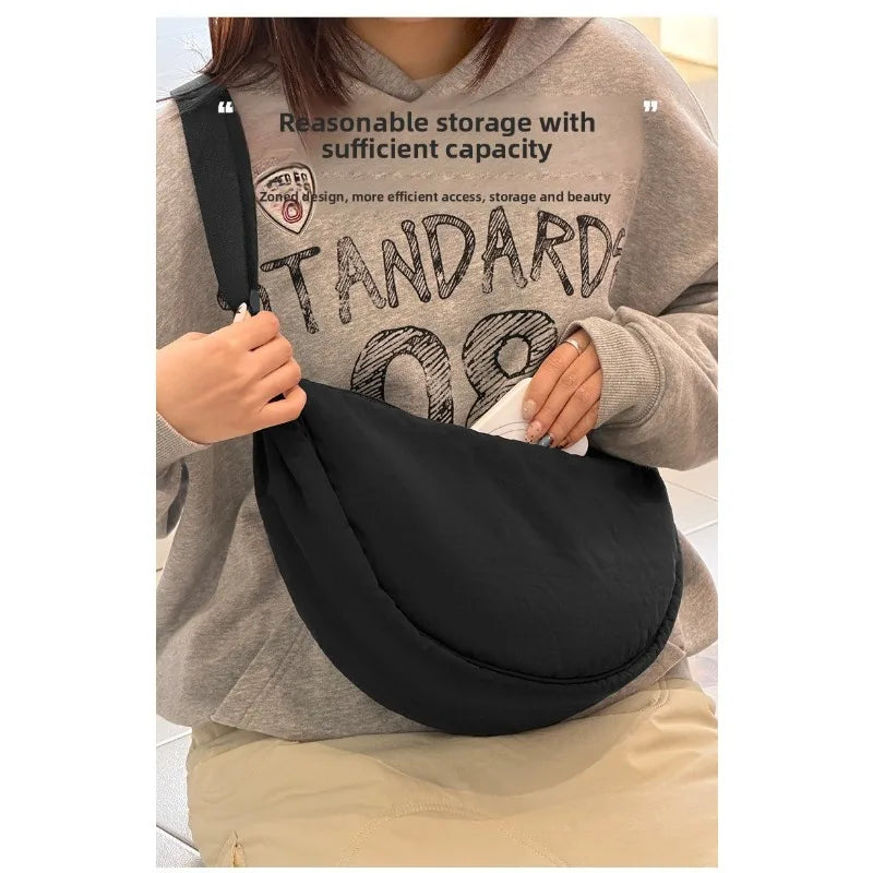 Bolso bandolera ligero para mujer con diseño luna, multicolor y uso diario