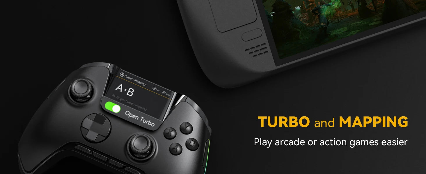 Controlador de juegos inalámbrico Mamba One V2 para iOS/Android/Switch/PC efecto Hall Stick luz RGB 1800mAh con base de carga