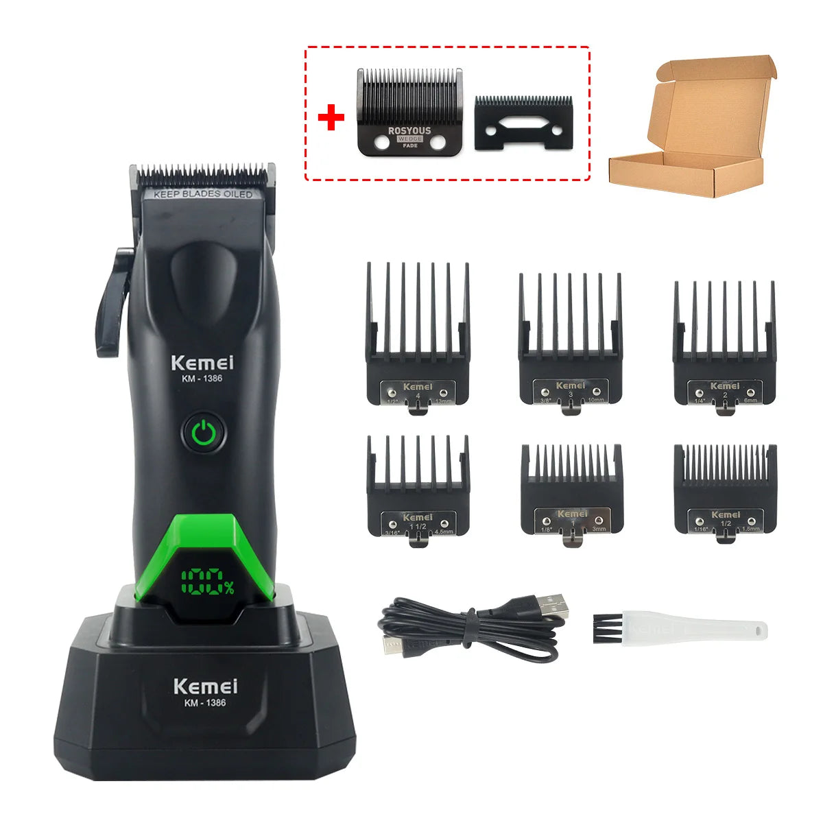 Cortadora de Pelo Profesional para Hombre, Cuchilla DLC, Motor DCM 7500 RPM