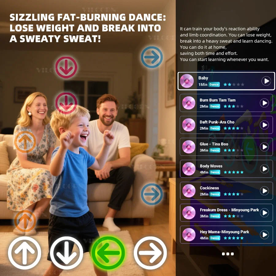 VILCORN AI Juego con detección de movimiento TV Box Procesador octa-core WiFi Sistema de juego activo para niños y familia Consola de juegos somatosensorial