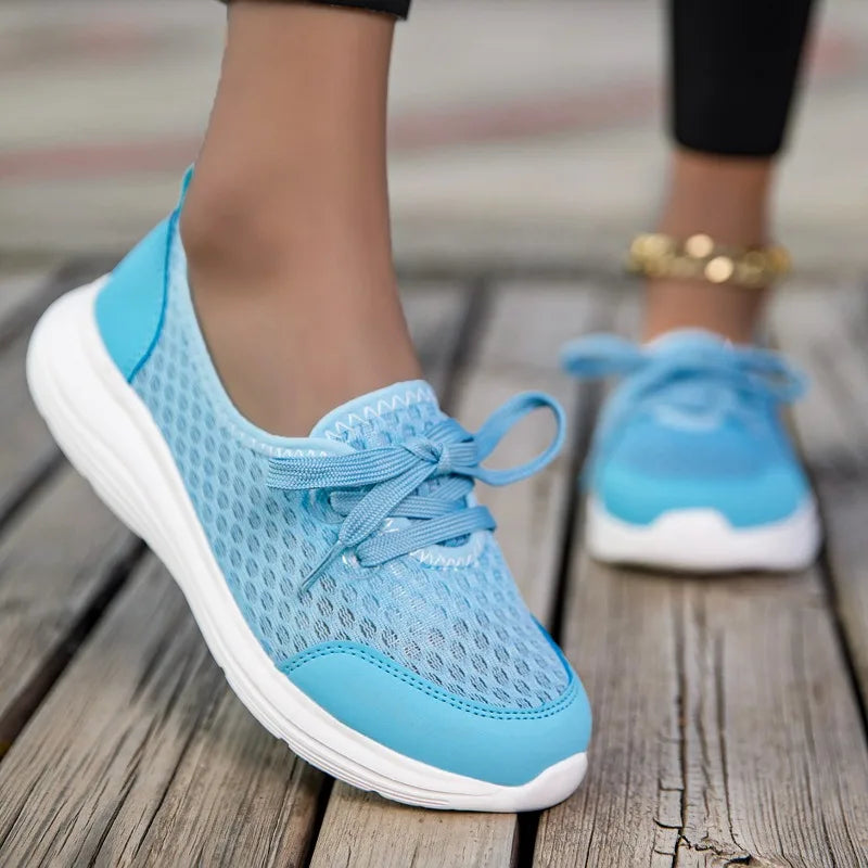 YRZL Zapatillas de deporte para mujer, zapatos informales sin cordones, malla transpirable, cómodos, suaves, mocasines clásicos para conducir, zapatos para mujer