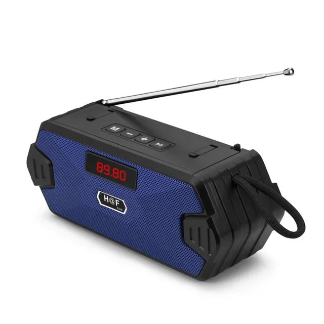 Receptor de Radio FM para exteriores, altavoz inalámbrico Aux portátil con Bluetooth, Subwoofer, caja de sonido de música, Bluetooth de alta fidelidad para el hogar y el coche