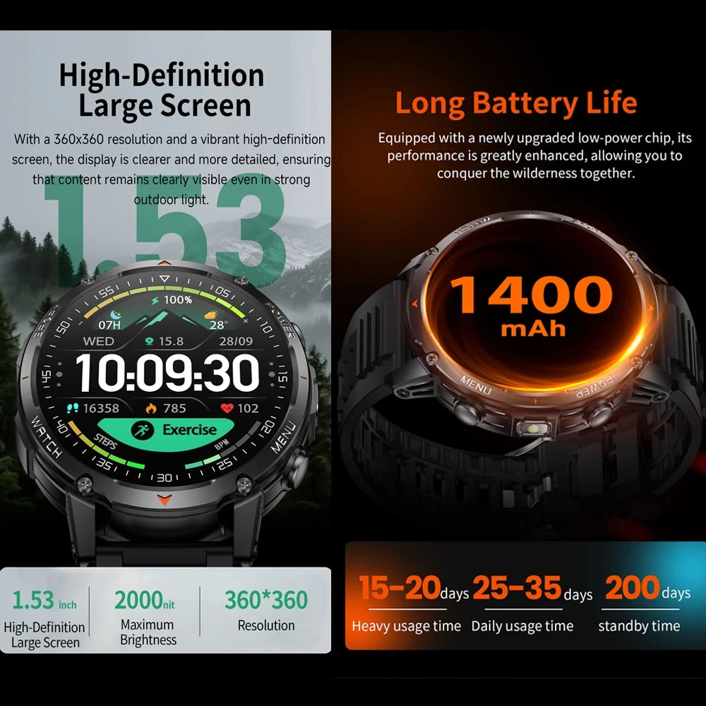 Reloj Inteligente Militar T-Rex 3 GPS Bluetooth