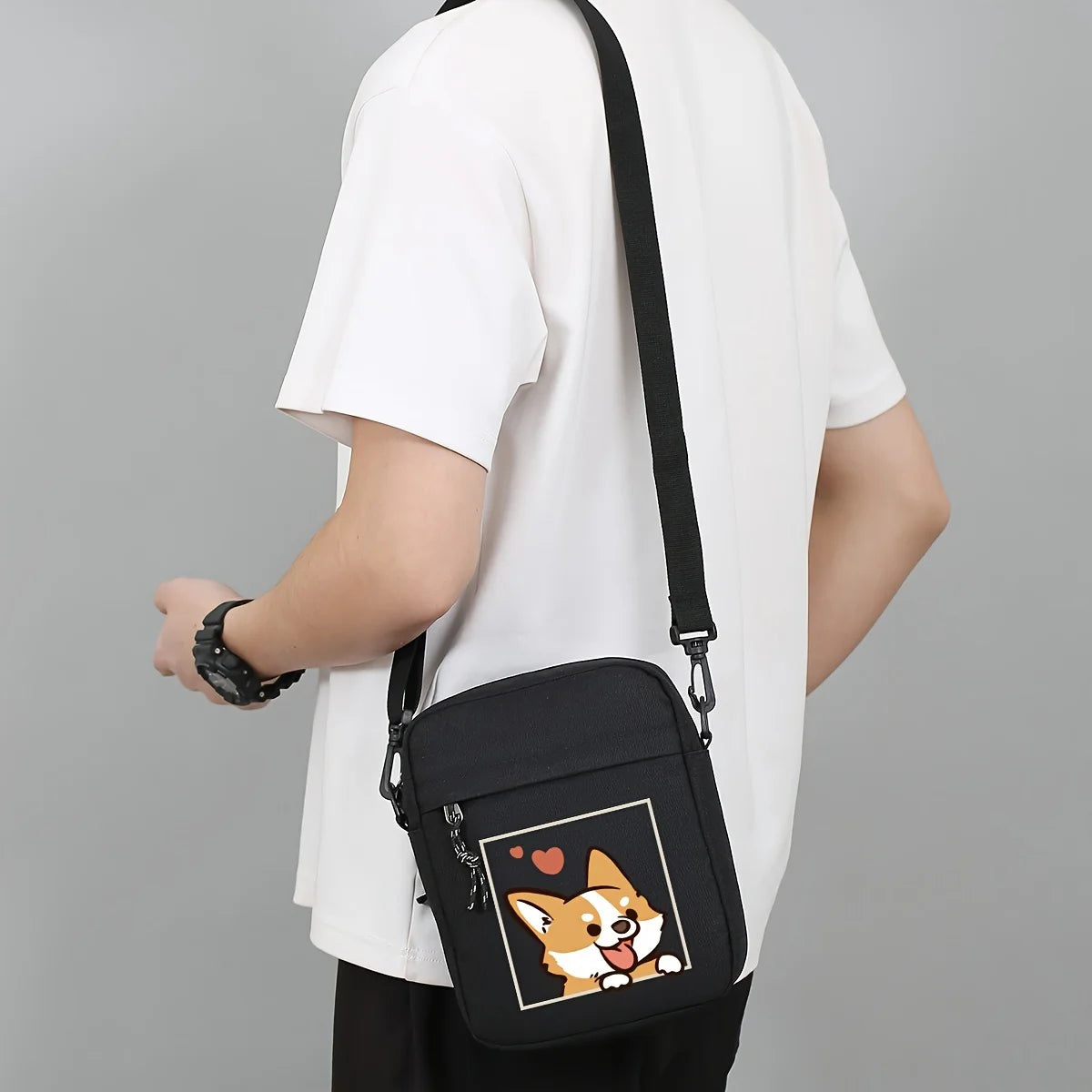 Bolso de Halloween para hombre, nuevo bolso cruzado de tela Oxford, ligero 100 100, elegante bolso de lona, bolso pequeño para hombre