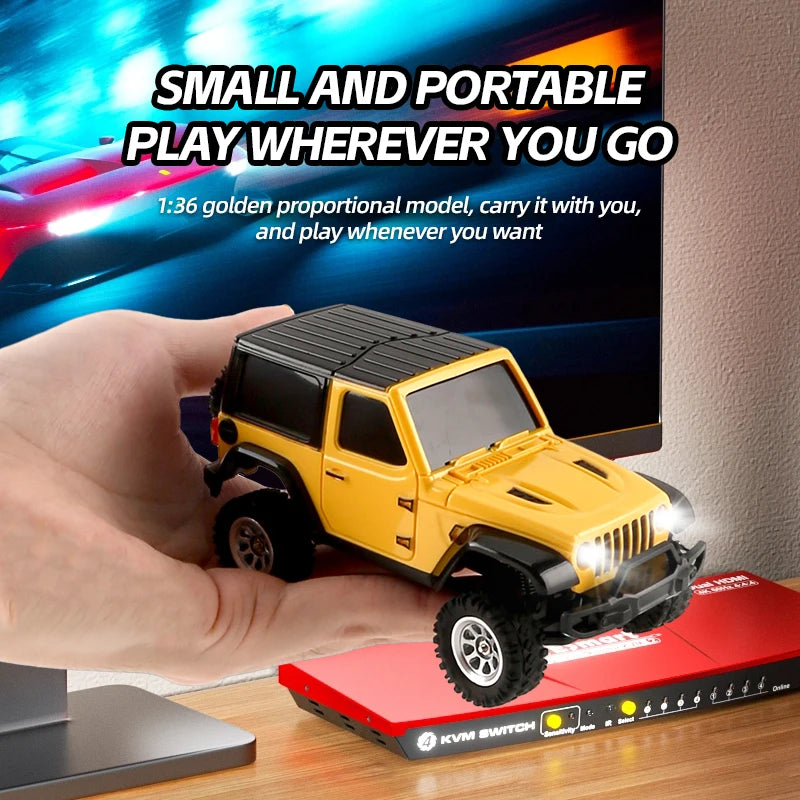 Coche Teledirigido Mini Crawler RC 4WD 1/36 con Luces