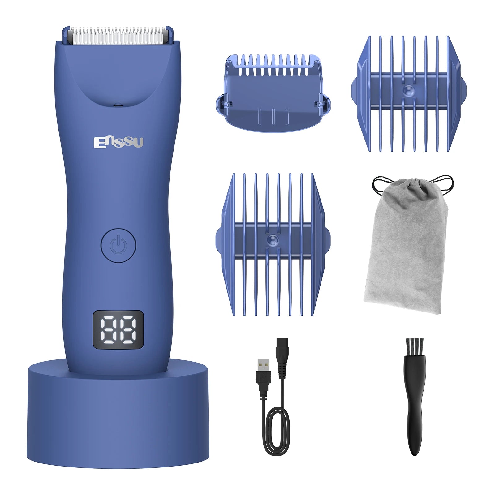 Afeitadora Corporal Eléctrica con Pantalla LED para Mujer y Hombre, IPX7