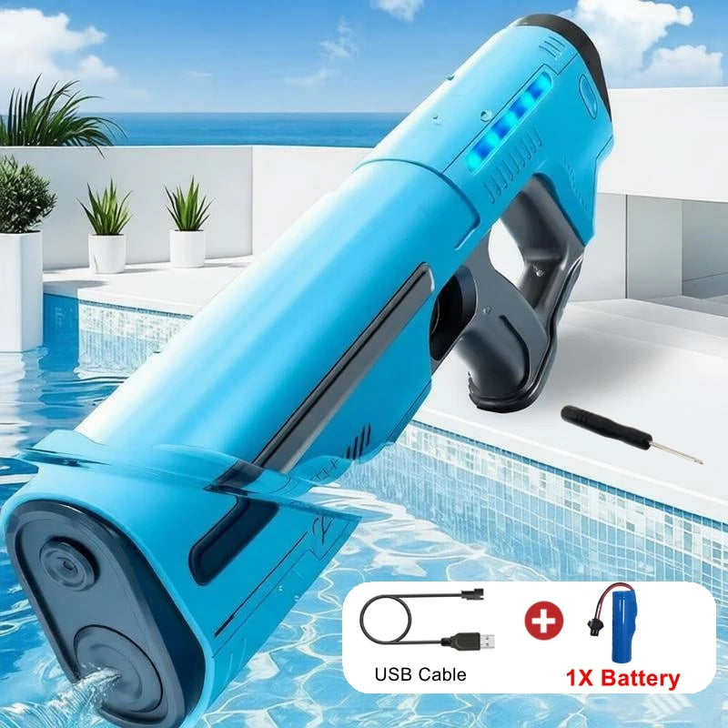 Pistolas de Agua Eléctricas Totalmente Automáticas para Adultos, Potentes, de Gran Capacidad, Juguete de Verano para Juegos al Aire Libre