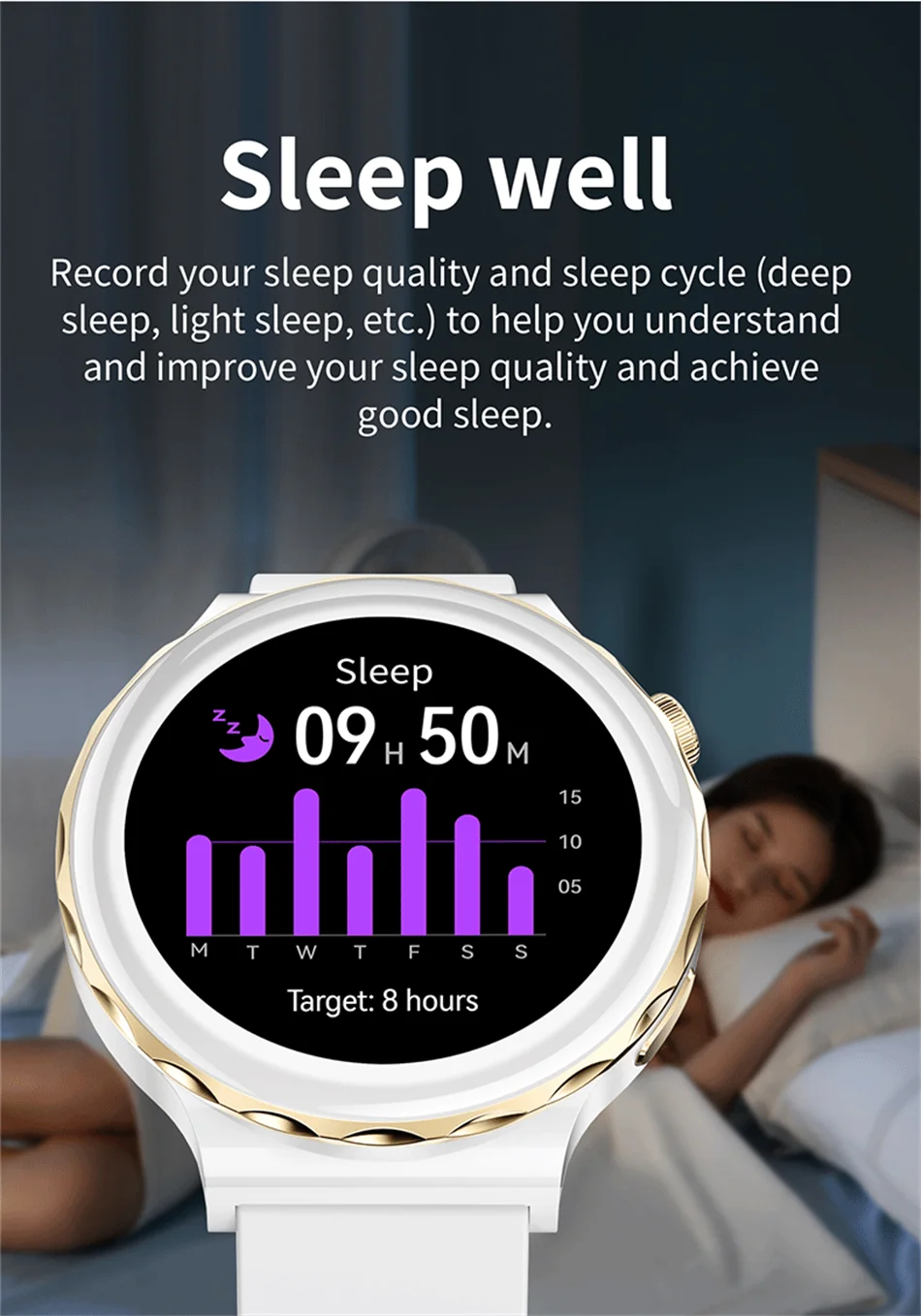 Smartwatch AMOLED ECG+PPG Mujer Impermeable