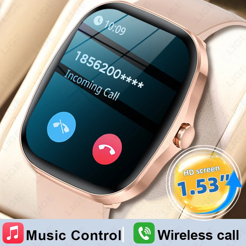 Reloj Inteligente HD 1.53 Pulgadas SpO2 Resistente Agua