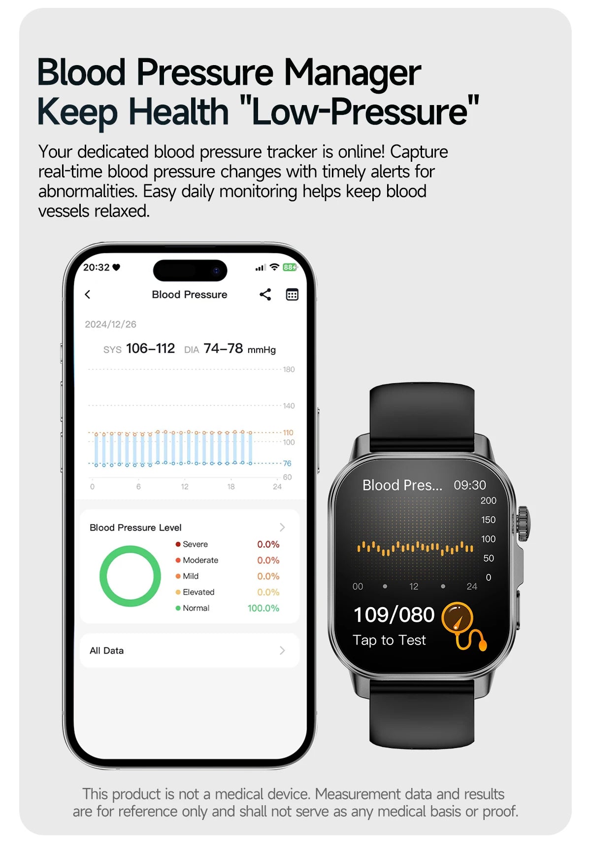 Reloj Inteligente con Diagnóstico ECG, Oxígeno en Sangre y Pantalla AMOLED