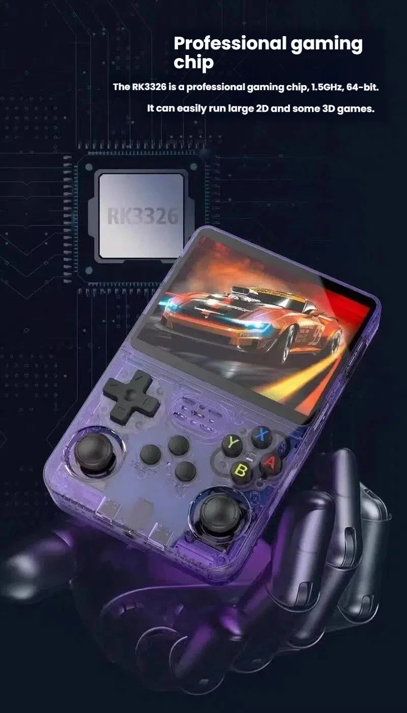 Consola de Juegos Retro R36S, Pantalla IPS de 3.5 Pulgadas, Sistema Linux, 64 GB