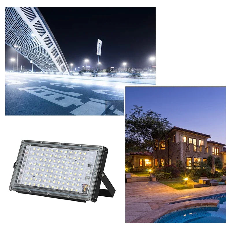 Reflector LED 50W/100W IP65 Impermeable para Jardín, Garaje y Exteriores x4
