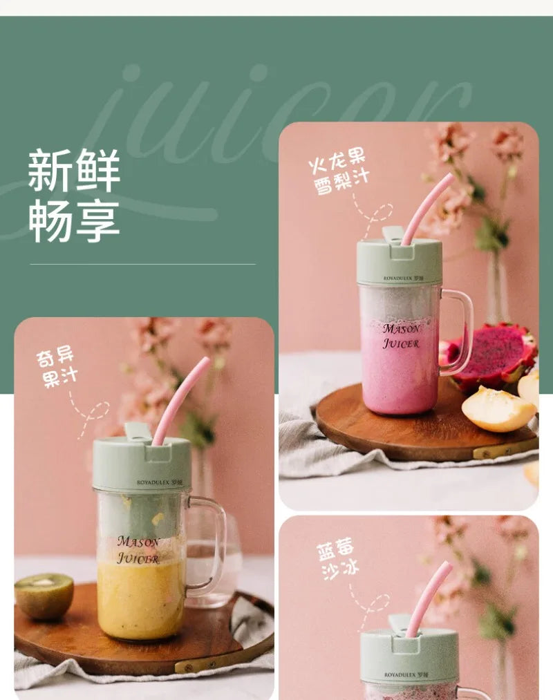 Licuadora Portátil Recargable 400ml — Jugos, Batidos e Hielo