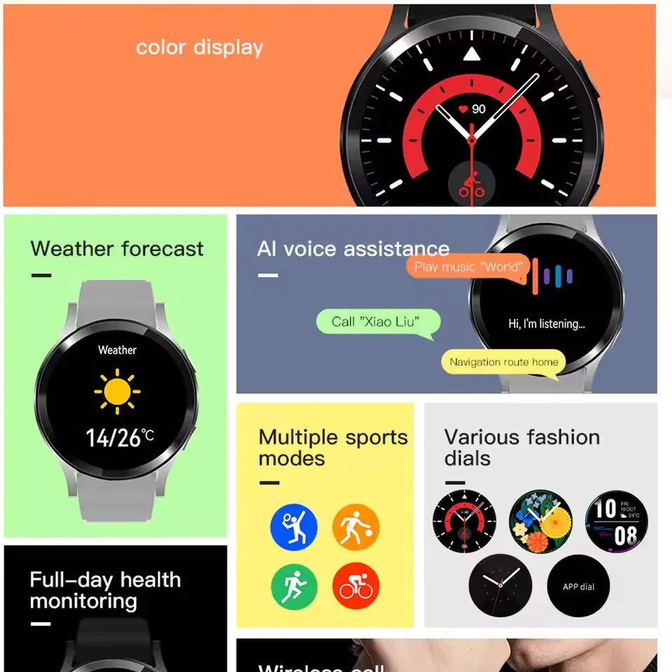 Nuevo SmartWatch 2025 hombres mujeres relojes Bluetooth llamada ritmo cardíaco sueño vida impermeable reloj inteligente Fitness Tracker Sporte reloj