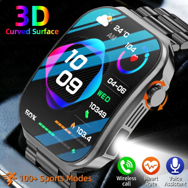 Reloj Inteligente LIGE Pantalla Curva 3D 2.2 Pulgadas