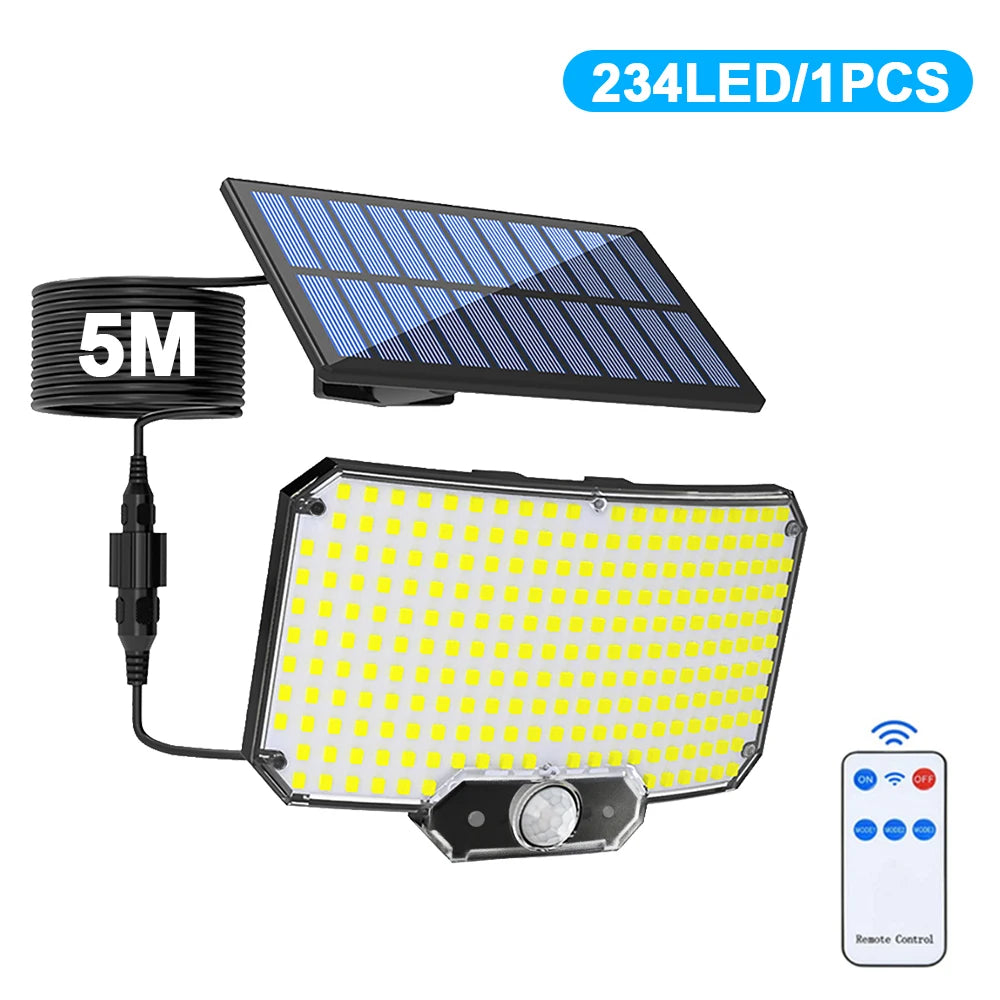 Luz Solar LED con Sensor de Movimiento 234/318/348 LEDs IP65