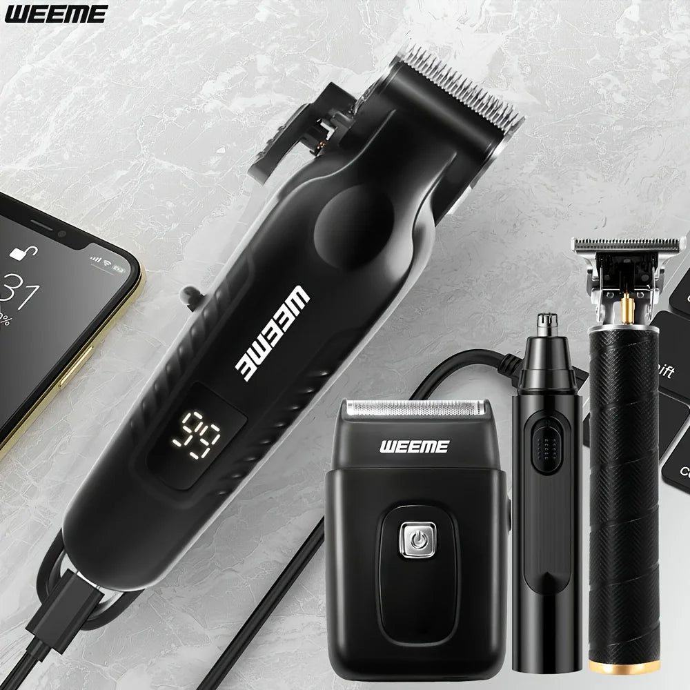 WEEME Kit de Aseo 4 en 1 para Hombre con LCD