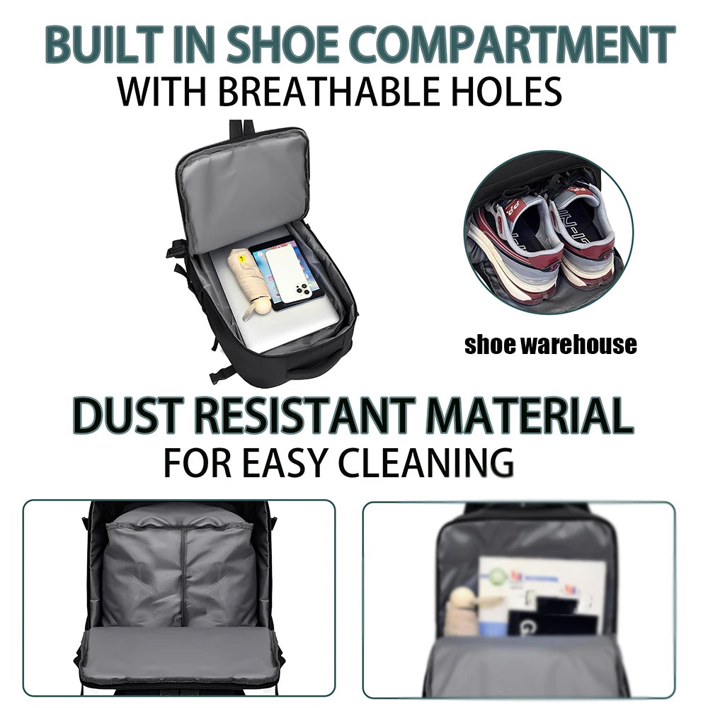Mochila, multifuncional, mochila de gran capacidad, bolsa de equipaje de viaje de negocios, mochila, bolsa de viaje, bolsa de ordenador liviana