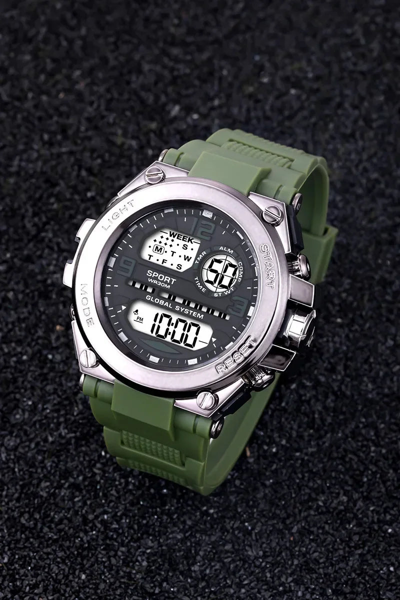 Reloj deportivo resistente al agua para hombres y estudiantes, reloj despertador luminoso multifunción, reloj Digital LED para hombre, reloj de pulsera electrónico deportivo