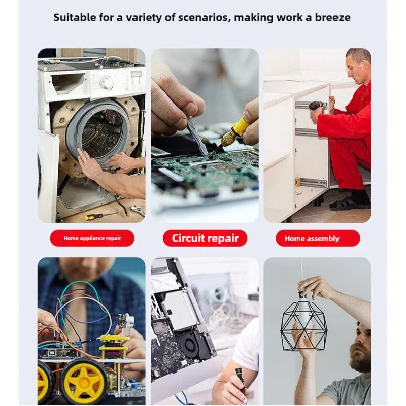 Kit de destornilladores de precisión 115 piezas con puntas intercambiables