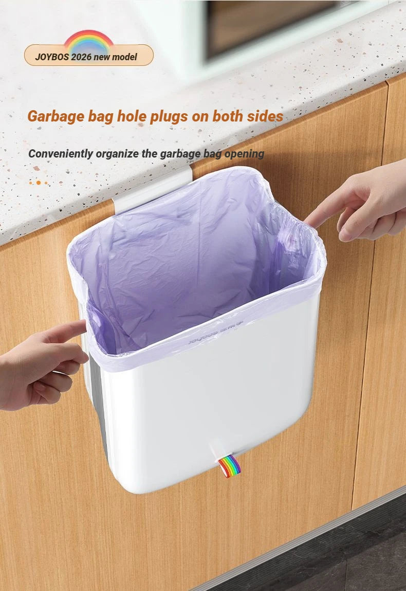 Cubo de basura colgante Joybos plegable con tapa para cocina y baño