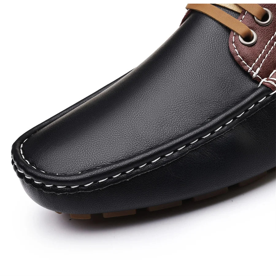 Zapatos Casuales de Piel Sintética Hechos a Mano para Hombre, Antideslizantes, Mocasines Cómodos para Conducir, Zapatos de Vestir para Oficina