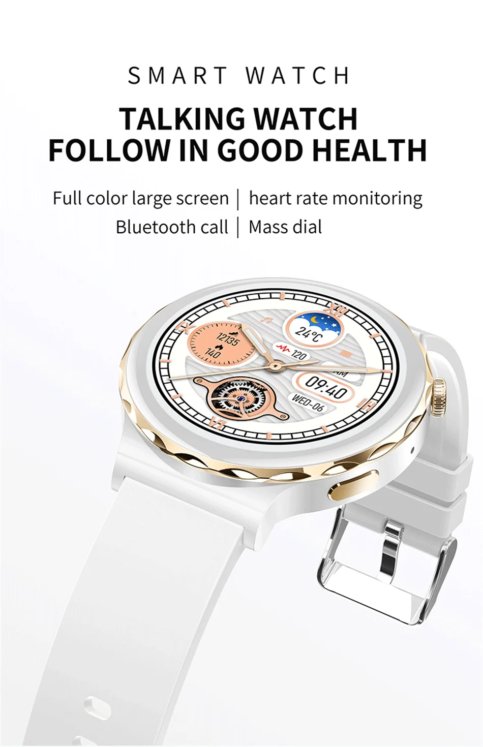 Smartwatch AMOLED ECG+PPG Mujer Impermeable