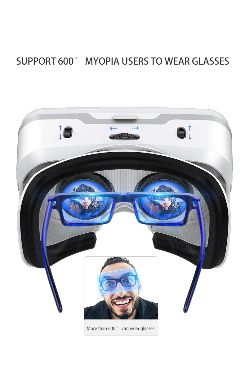 Gafas de realidad Virtual 3D VR, dispositivos de auriculares, lentes de casco, gafas inteligentes para teléfonos inteligentes, teléfono móvil, juego de visor Viar