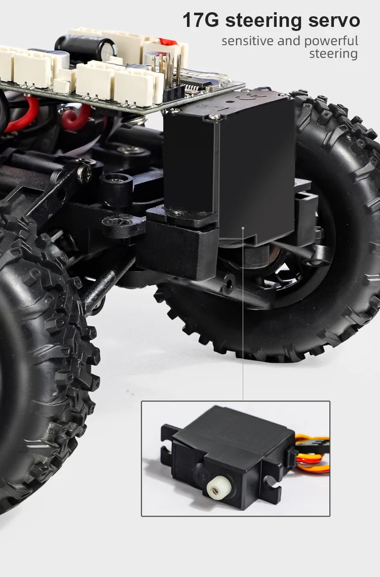 Auto RC Todoterreno LDRC LD1296 1/12 con Caja de Cambios Metálica y LED