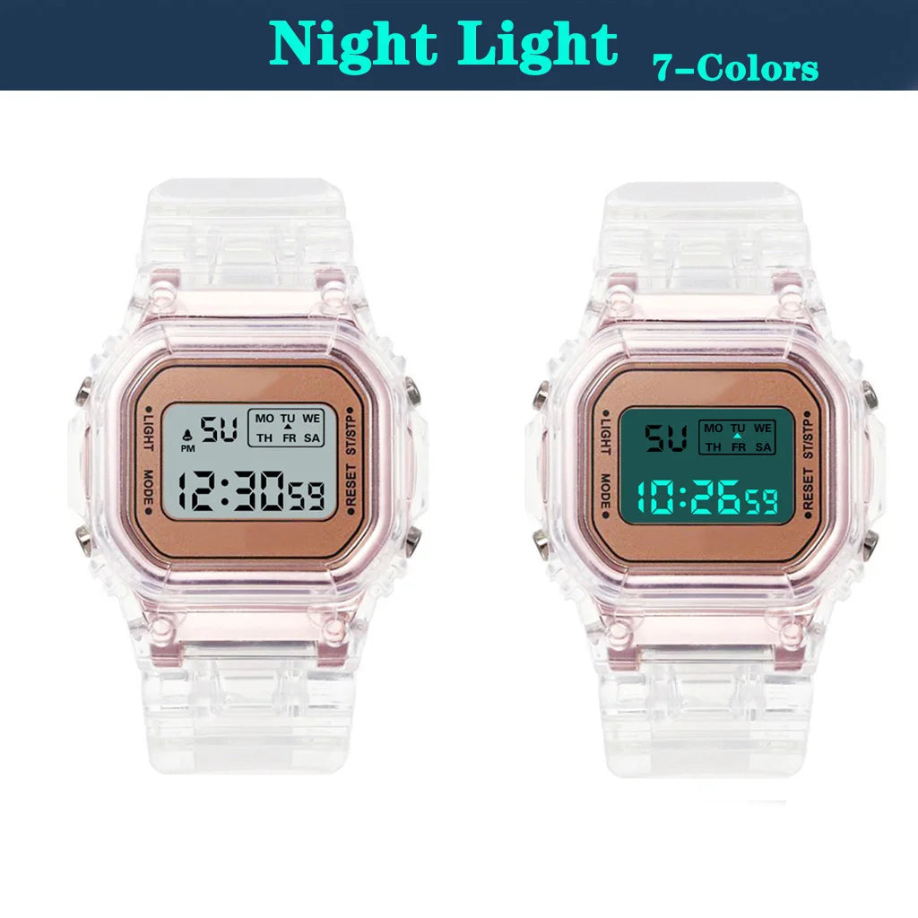 Reloj Electrónico Deportivo Digital LED Cuadrado