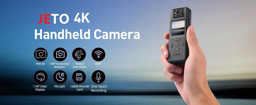 Mini cámara deportiva 4K WiFi H86 con visión nocturna y doble batería