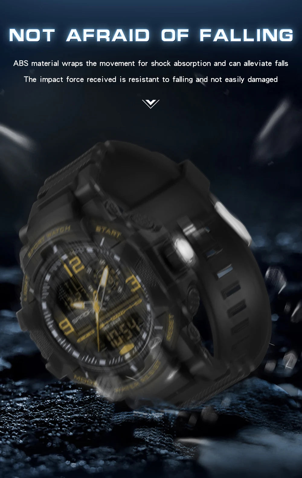 Reloj Deportivo SANDA Doble Pantalla para Hombre con Cronómetro