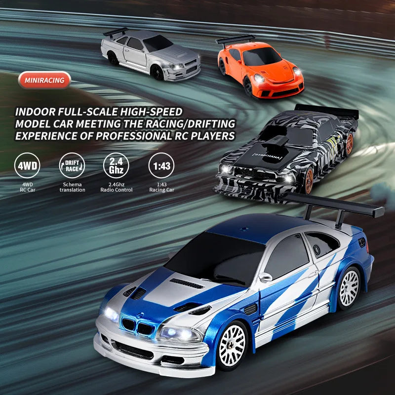 Auto de Drift RC 1:64 y 1:43 Control Remoto para Niños