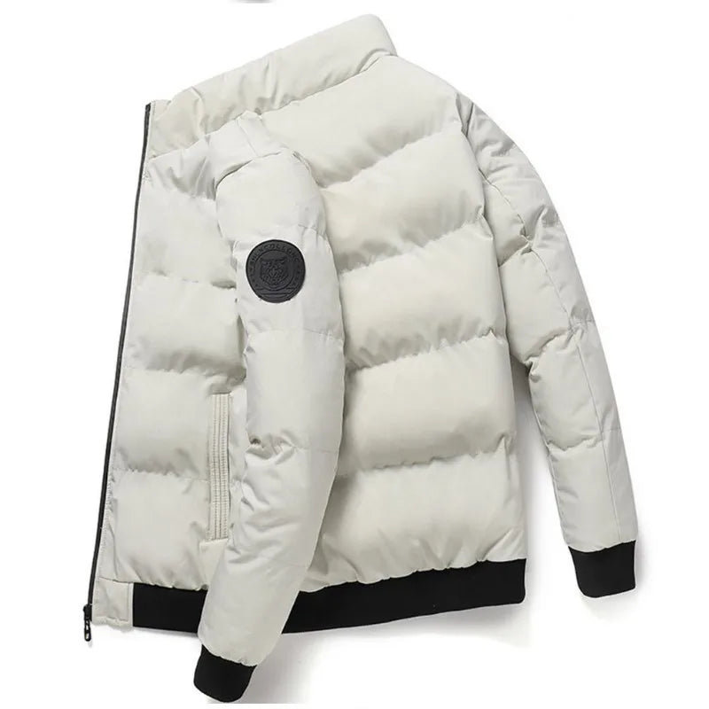 Chaqueta de Abrigo con Cremallera para Hombre – Gruesa y Cálida
