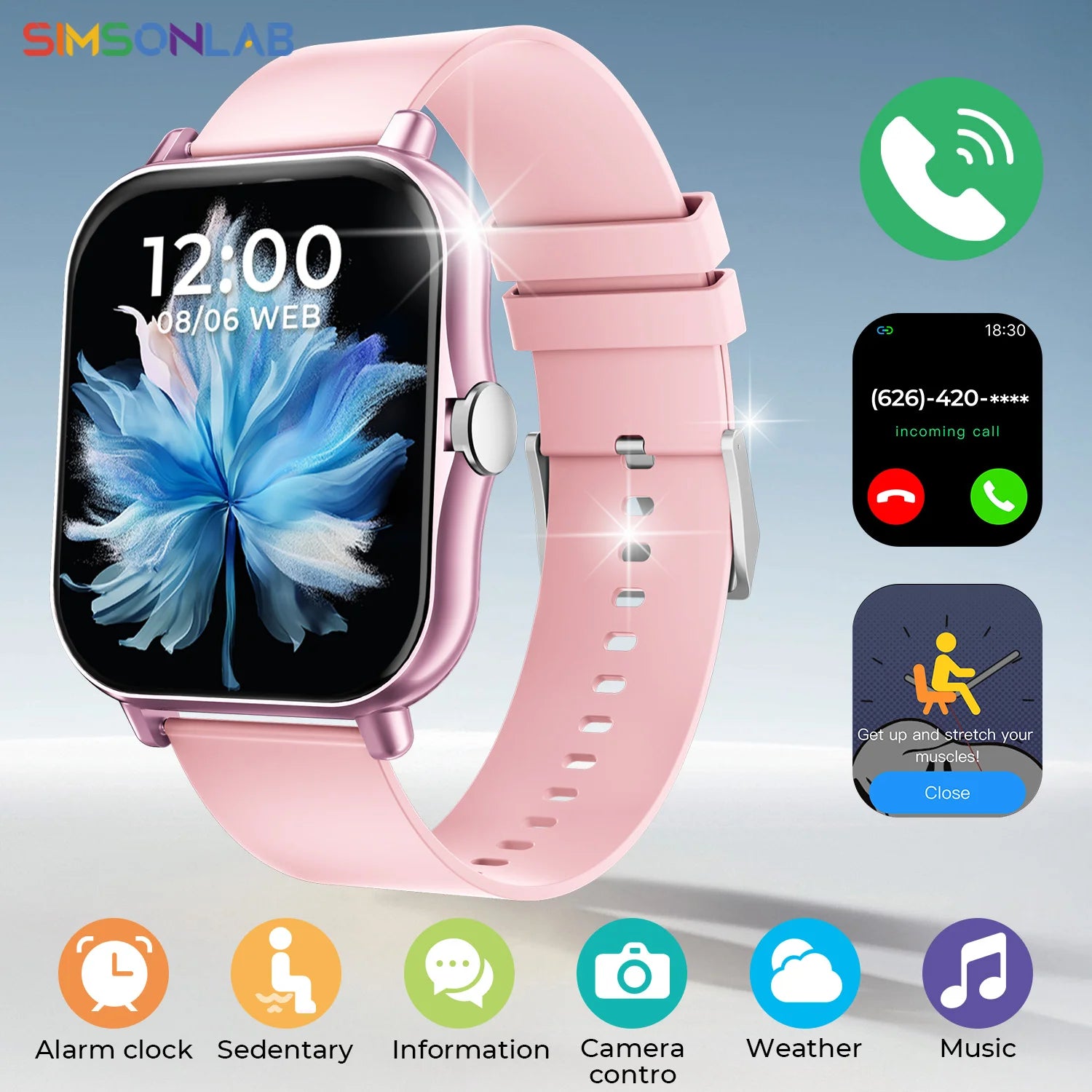 SIMSONLAB Reloj Inteligente Fitness Tracker