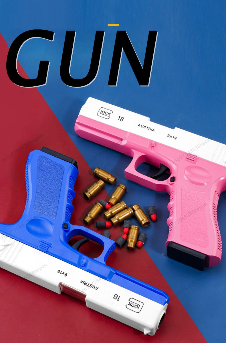 Pistola de juguete, pistola de balas blandas M1911, dardos de espuma expulsados, arma Manual de Airsoft con silenciador para niños y adultos