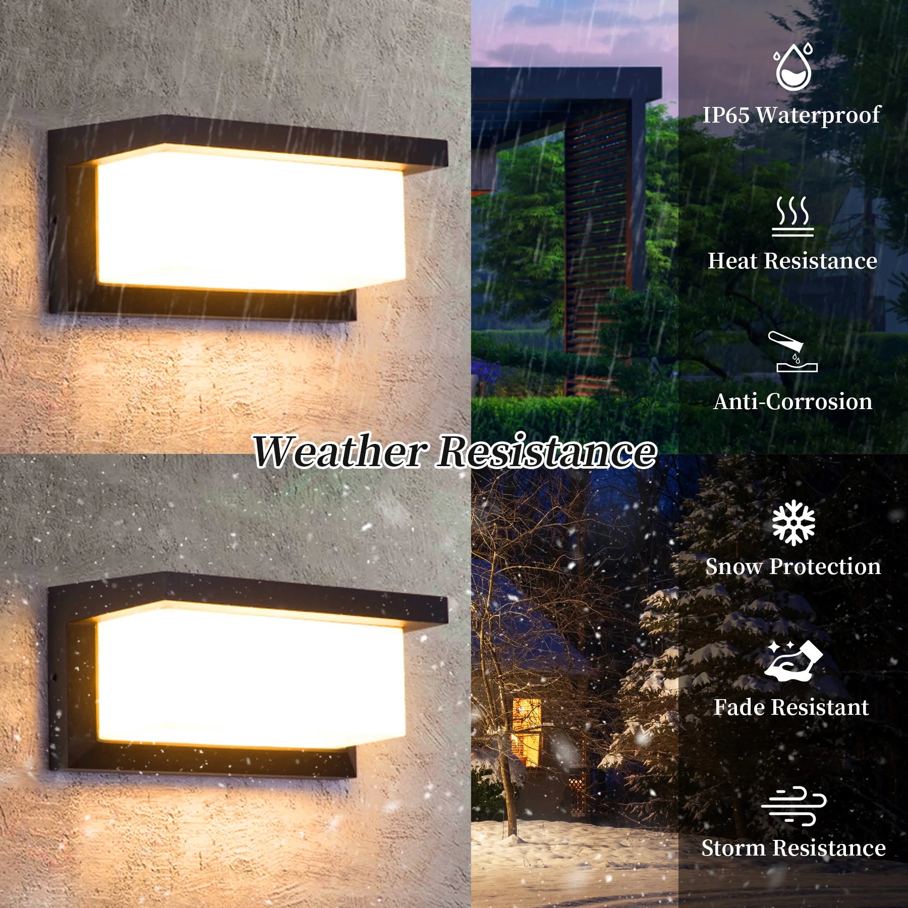 Aplique de Pared LED Moderno Negro IP65 25W para Interior
