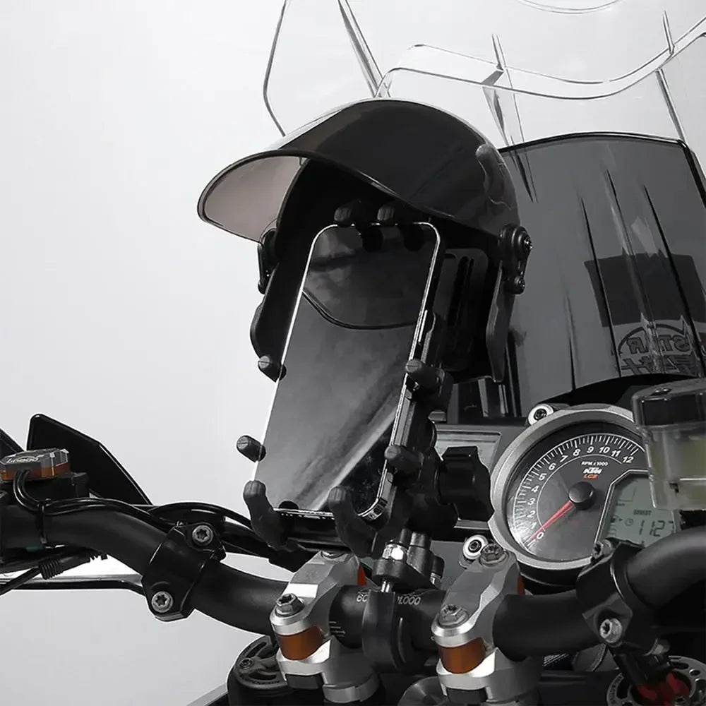Soporte para Teléfono de Motocicleta, Parasol para Casco, Protector Solar Impermeable para Teléfono Móvil, Parasol para Casco de Moto