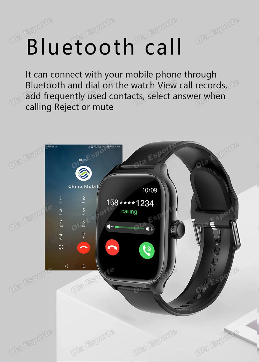 Reloj Inteligente para Hombre y Mujer, 2.01'', Resistente al Agua, Deportivo, con Respuesta a Llamadas, Monitor de Sueño, Podómetro, Alertas de Información, Nuevo