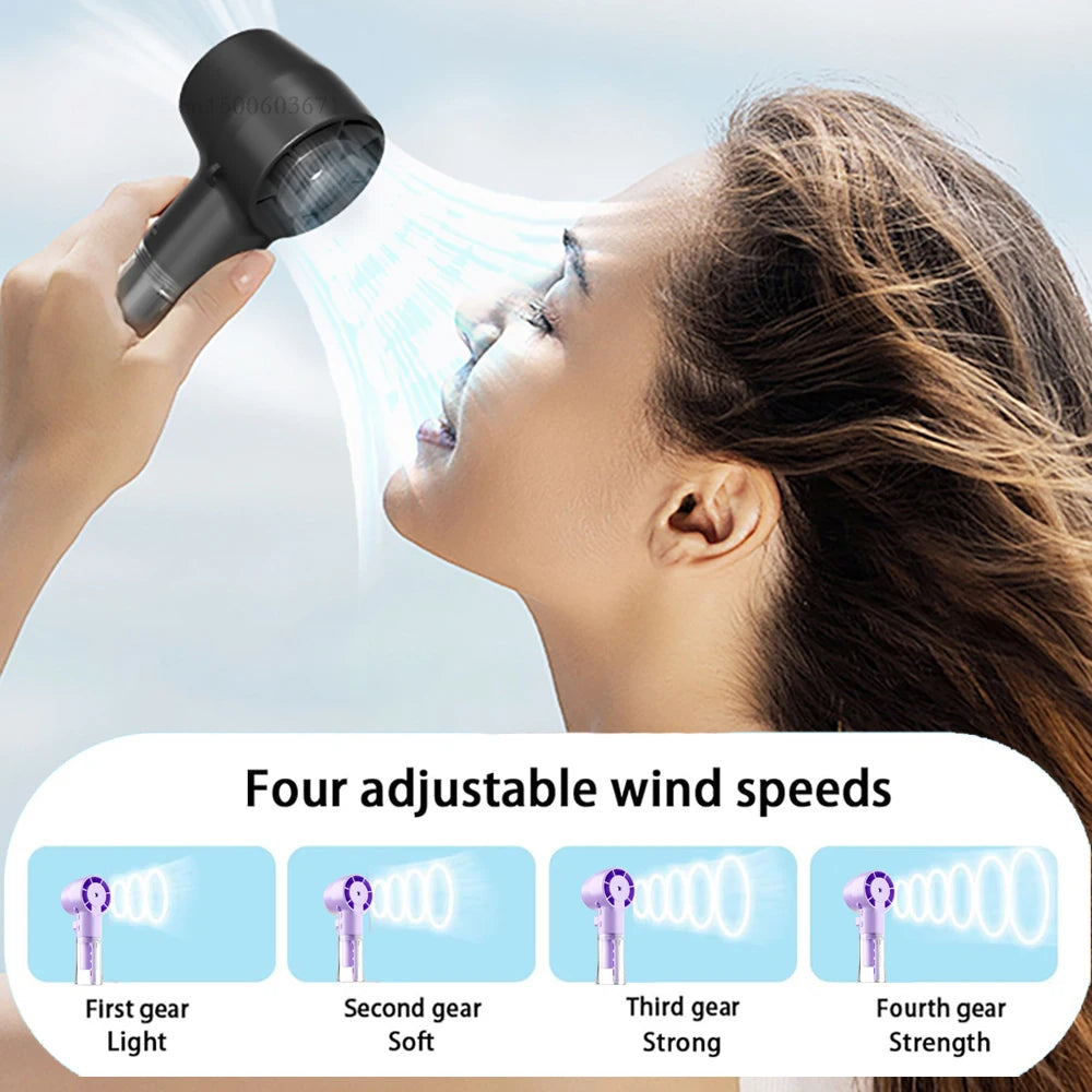 Ventilador de Mano con Pulverizador de Agua Portátil