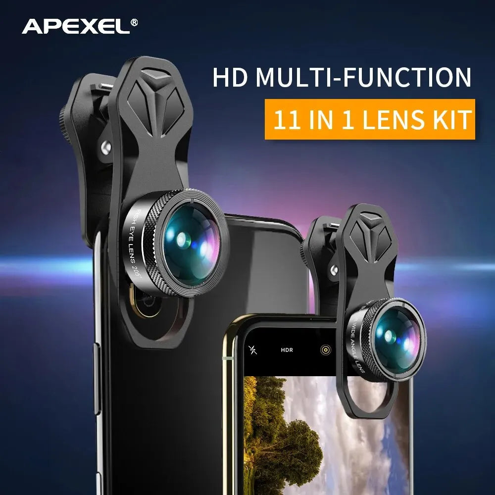 Kit de Lentes para Cámara de Teléfono APEXEL 11 en 1
