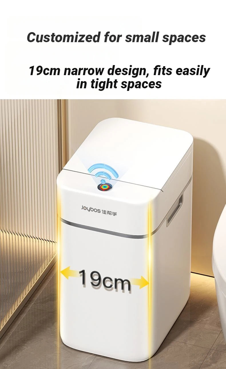 Papelera inteligente Joybos con sensor de movimiento y tapa automática, 12 L