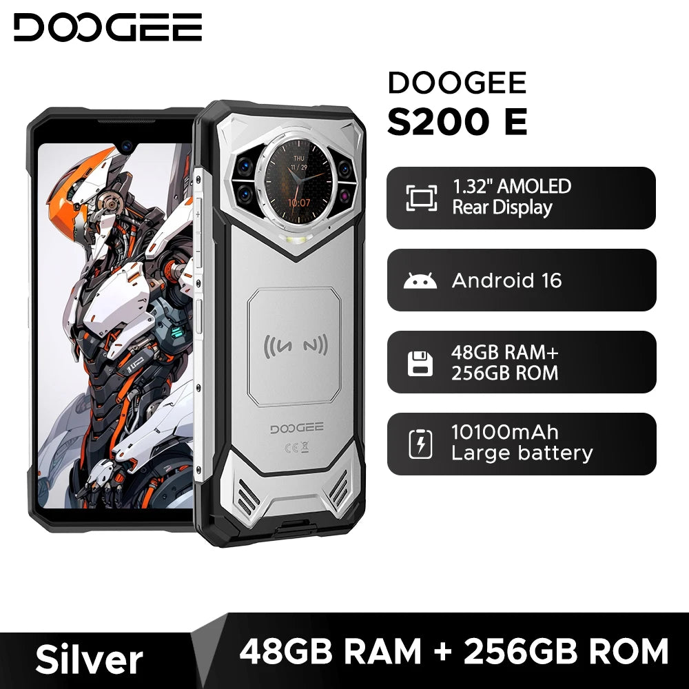 DOOGEE S200E 5G | Celular Resistente 256GB + 48GB RAM + Batería 10100mAh