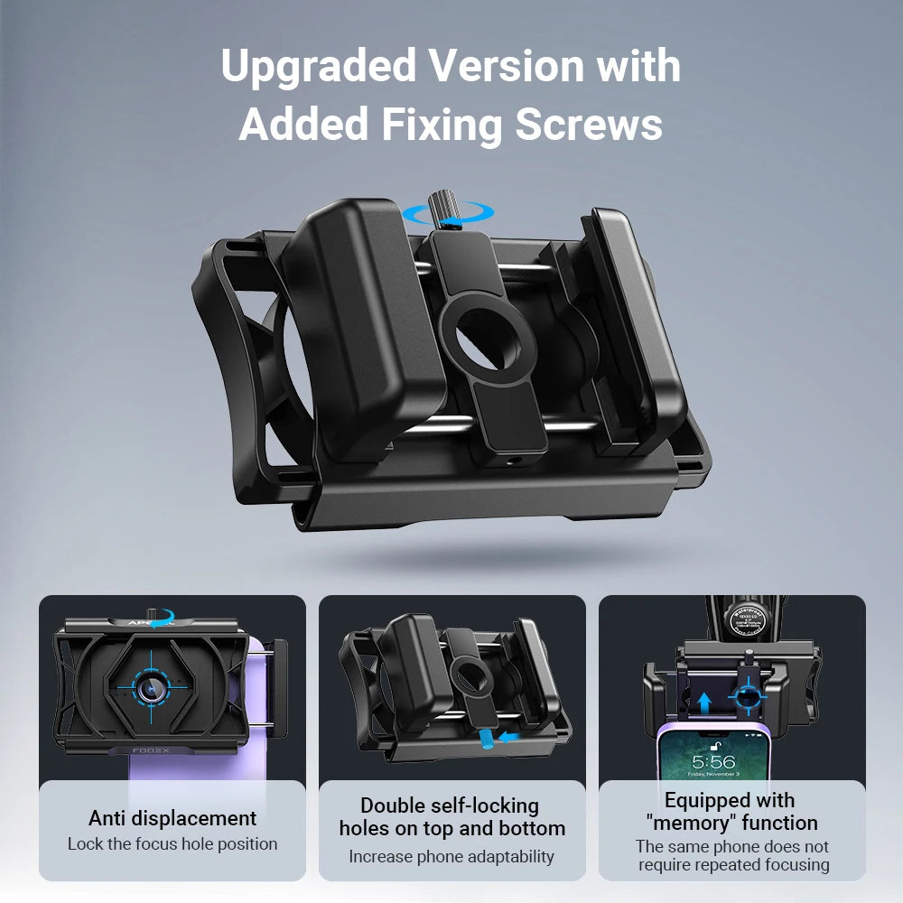 Adaptador Universal 360° para Teléfono en Telescopio APEXEL