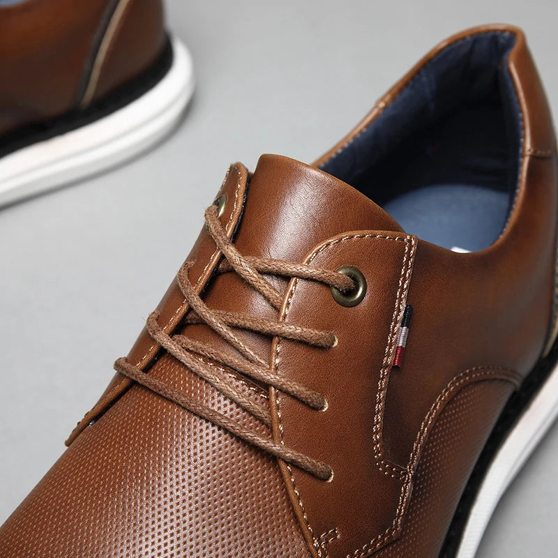 Zapatos de Hombre, Zapatos Casuales de Marca de Lujo, Cómodos, con Cordones, Estilo Ejecutivo, Zapatos de Vestir BHKH