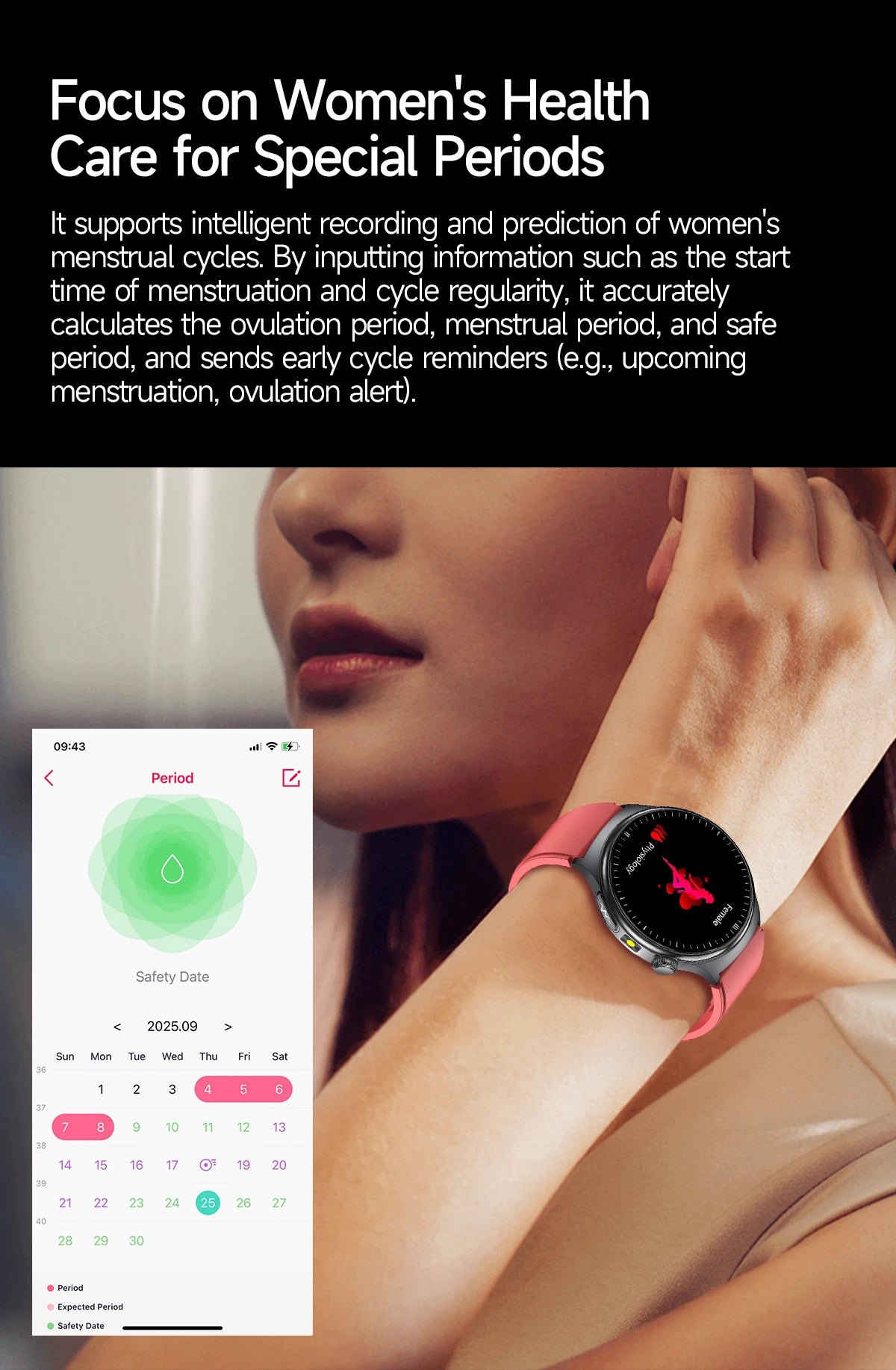 Reloj Inteligente con ECG, Grasa Corporal y Presión Arterial AMOLED